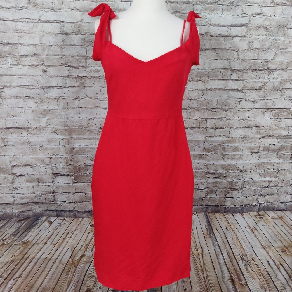 Abercrombie & Fitch |Red Linen Sheath Dress| 2